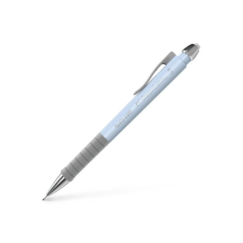 Faber-Castell Apollo Portaminas - Trazo 0.5mm - Agarre Ergonomico - Goma de Borra Integrada - Cuerpo Color Azul Claro