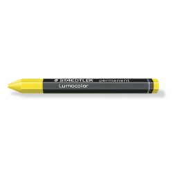 Staedtler Lumocolor Permanent Omnigraph 236 Hexagonal Permanent Wax Crayon - Water Resistant - Approx. 12mm Diameter - Yellow