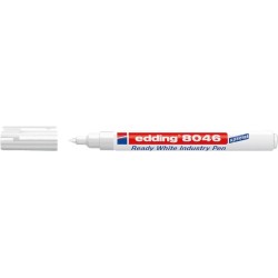 Edding 8046 Marcador Permanente Industrial - Ponta Redonda 1-3mm - Tinta Opaca - Resistente ao Desgaste, ao Atrito e à Luz