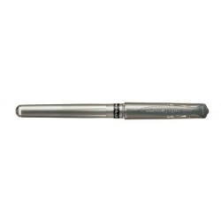 Uni-ball Signo Broad UM-153 Roller de Tinta Gel - Ponta de Esfera 1mm - Traço Estilográfico - Pega de Borracha - Cor Prata