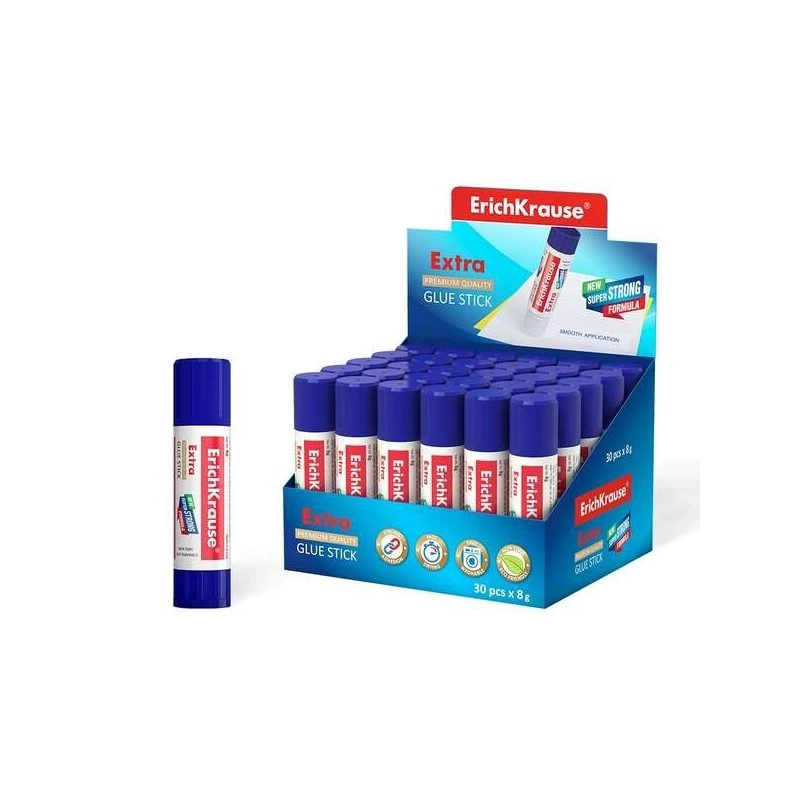 Erichkrause Colle en Bâton Extra 8gr - Formule Super Forte - Consommation Économique - Adhésion Rapide et Fiable - Facile à