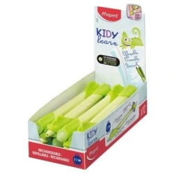 Maped Kidy Lern Magic Esferográfica Apagável com Guia para Dedos - Modelo Camaleão - Tinta de Cor Azul - Recomendado para