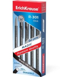 Erichkrause R-301 Magic Gel Boligrafo Borrable - Tinta Gel - Punta de 0.5mm - Trazo de 0.4mm - Cuerpo Semitransparente con