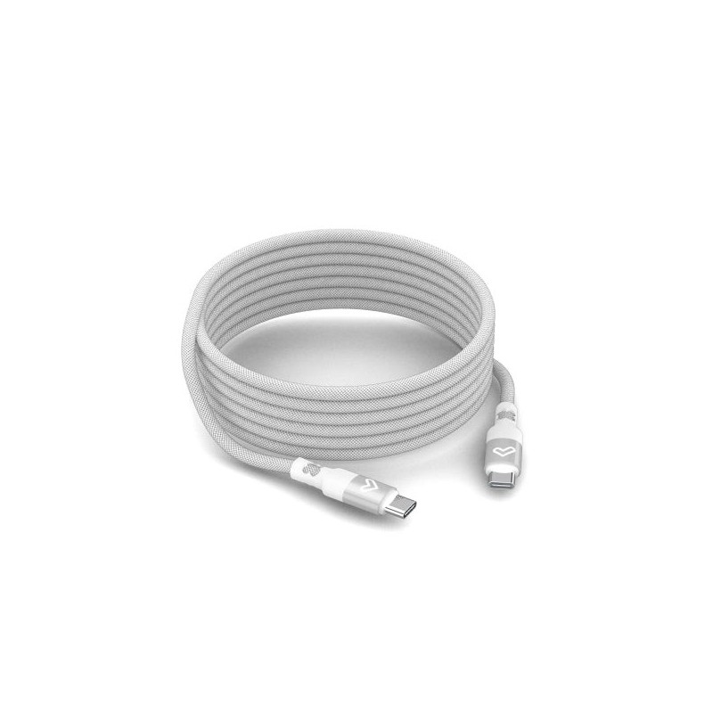 Energy Sistem Magnet Roll Cable USB-C 2.0 - Hasta 60W y 480Mbps - Compatible con PowerDelivery - Recubierto con PVC y Algodon