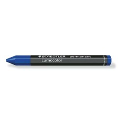 Staedtler Lumocolor Permanent Omnigraph 236 Hexagonal Permanent Wax Crayon - Water Resistant - Approx. 12mm Diameter - Blue