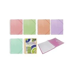 Bismark Spiral Display Book 20 Clear Pockets - Polypropylene - A4 Size - Non-Deformable Plastic Spiral - 360 Degree Opening