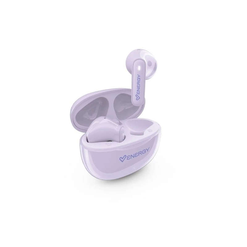 Energy Sistem PopBuds Auriculares True Wireless - Bluetooth 6.0 - 20h Autonomia - Diseño Compacto - Color Lila
