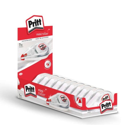 Pritt Mini Roller Corretor 4.2mm x 7m - Compacto e Ergonómico - Ponta Flexível de Alta Precisão - Compatível com todo o Tipo de