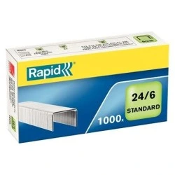 Rapid Caixa de 1000 Agrafos 24/6 Confort - Agrafa até 20 Folhas - Arame Flexível