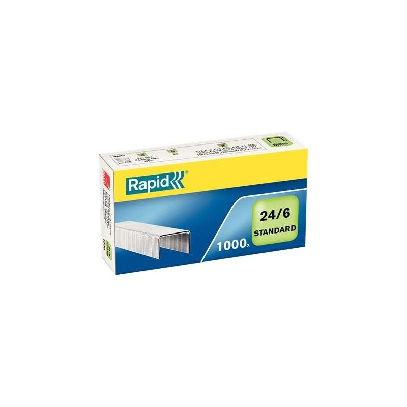 Rapid Caja de 1000 Grapas 24/6 Confort - Grapa hasta 20 Hojas - Alambre Flexible