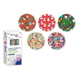 Bismark Christmas Colours Gift Wrap Paper Roll - Size 70cmx200cm - 5 Different Designs