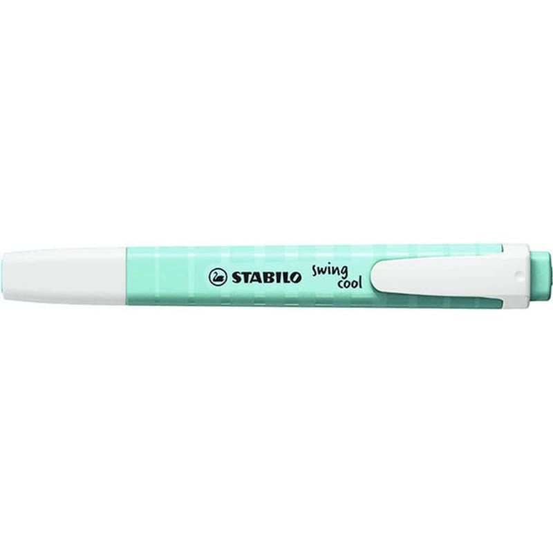 Stabilo Swing Cool Pastel Highlighter - Flat Body - Chisel Tip - Line Width between 1 and 4mm - Water-Based Ink - Touch of