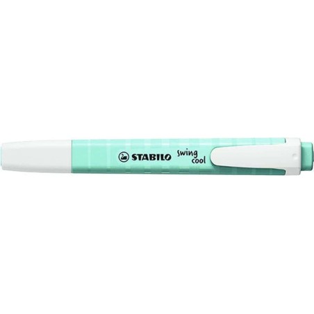 Stabilo Swing Cool Pastel Highlighter - Flat Body - Chisel Tip - Line Width between 1 and 4mm - Water-Based Ink - Touch of