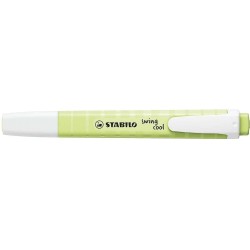 Stabilo Swing Cool Pastel Highlighter - Flat Body - Chisel Tip - Line Width between 1 and 4mm - Water-Based Ink - Touch of Lime