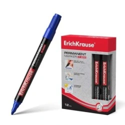 Erichkrause Marcador Permanente P-200 - Ponta em Forma de Bala - Resistente à Água e aos Raios UV - Cor Azul