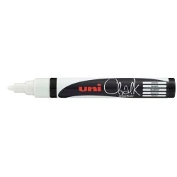 Uni-ball PWE-5M Marqueur à Craie Liquide - Pointe Conique 1.8-2.5mm - Effaçable à l'Humide - Résistant à la Pluie - Coloris