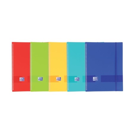 Oxford Live & Go A4 Dossier à Pochettes Spirale - Couverture en Plastique Opaque - 20 Pochettes