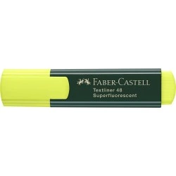 Faber-Castell Textliner 48 Highlighter Marker - Chisel Tip - 1.2mm to 5mm Line Width - Water-Based Ink - Yellow