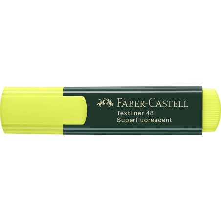Faber-Castell Textliner 48 Highlighter Marker - Chisel Tip - 1.2mm to 5mm Line Width - Water-Based Ink - Yellow