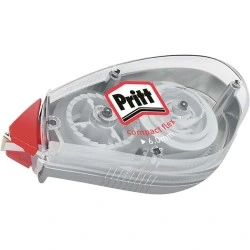 Pritt Compact Flex Cinta Correctora 6mmx10m - Punta Flexible - Correcion Suave y Limpia - Correccion en 2 Sentidos - Capuchon