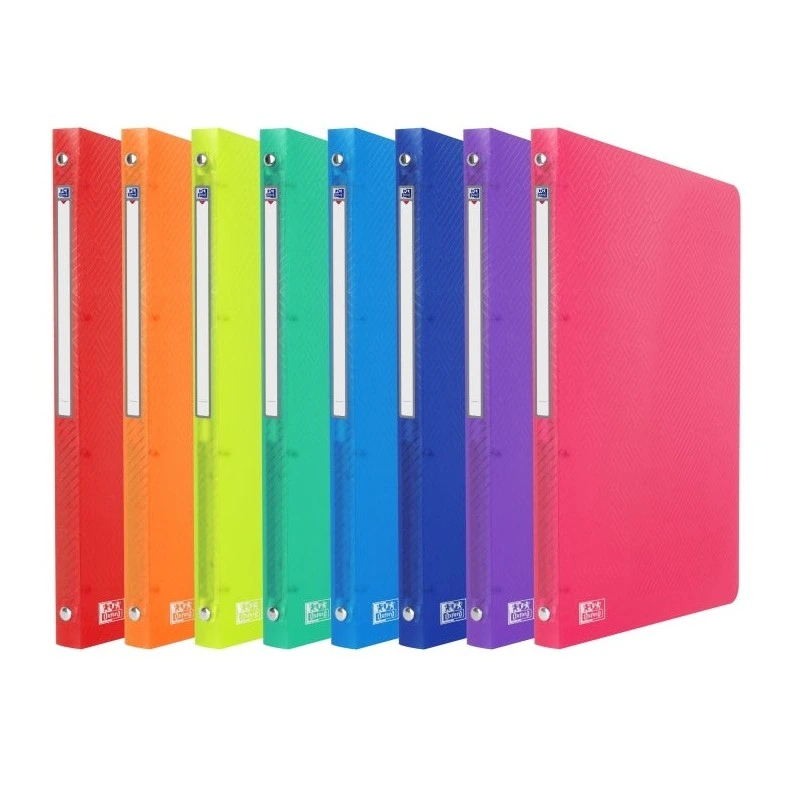 Oxford Urban 4-Ring Folder - A4 Format - 20mm Spine - Capacity up to 100 Sheets - Assorted Colours