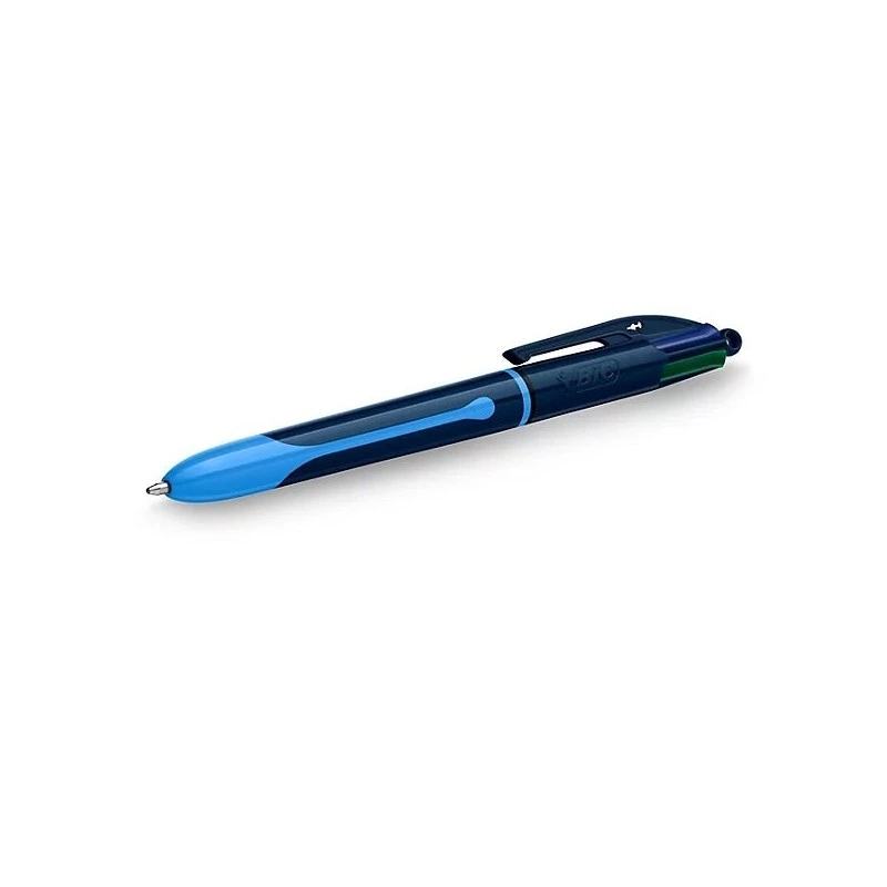 Bic 4 Colours Smooth Drop Stylo a Bille Retractable - Pointe Moyenne de 1.0mm - Ecriture 40% plus Douce - 4 Couleurs