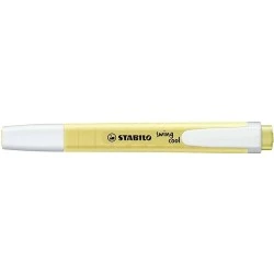 Stabilo Swing Cool Pastel Highlighter - Flat Body - Chisel Tip - Line Width between 1 and 4mm - Water-Based Ink - Creamy Yellow