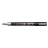 Posca PC-3M Marcador de Pintura - Ponta Cónica de Poliéster 0.9-1.3mm - Tinta à Base de Água - Resistente à Luz - Cor Prateado