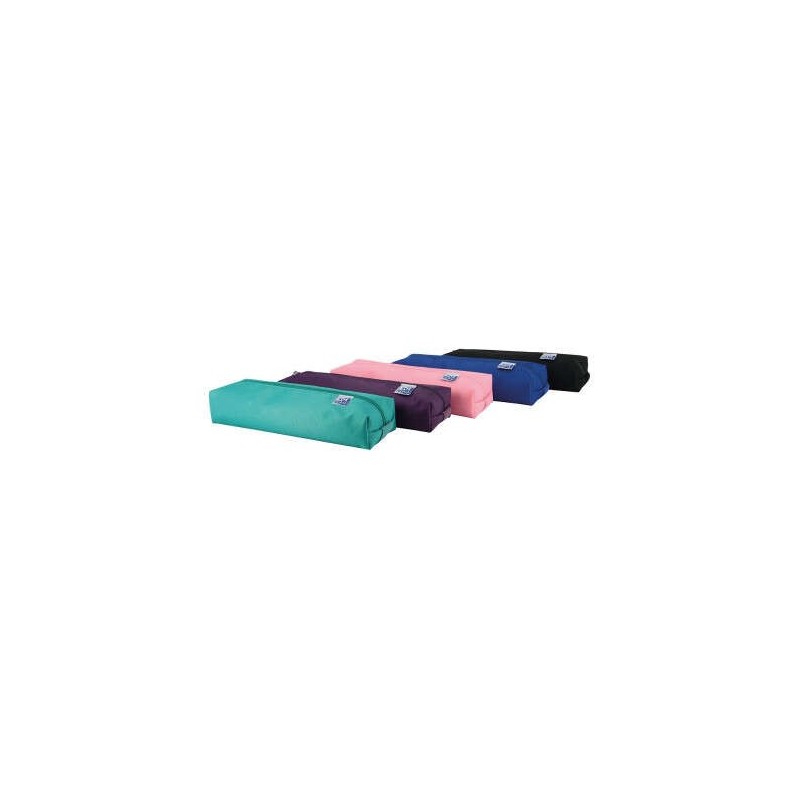 Oxford Kangoo Teens Medium Rectangular Pencil Case - Elastic Band to Attach it to the Notebook - Assorted Colours