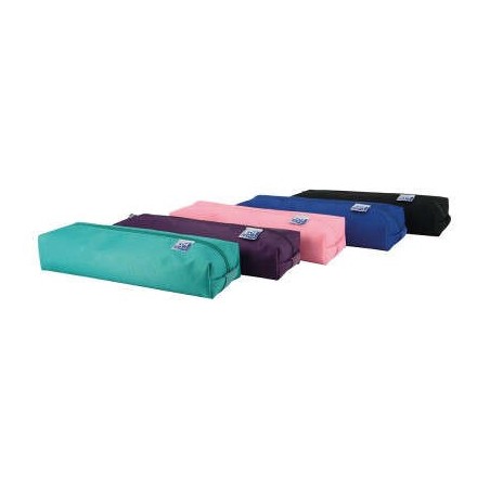Oxford Kangoo Teens Medium Rectangular Pencil Case - Elastic Band to Attach it to the Notebook - Assorted Colours