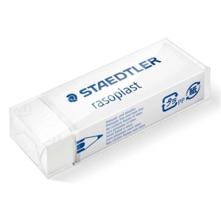 Staedtler Rasoplast 526 B20 Eraser - High-Quality Erasing - Minimal Residue - White