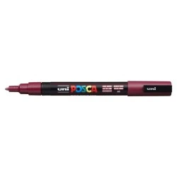 Posca PC-3M Paint Marker - Conical Polyester Tip 0.9-1.3mm - Water-Based Ink - Light Resistant - Non-Permanent - Wine