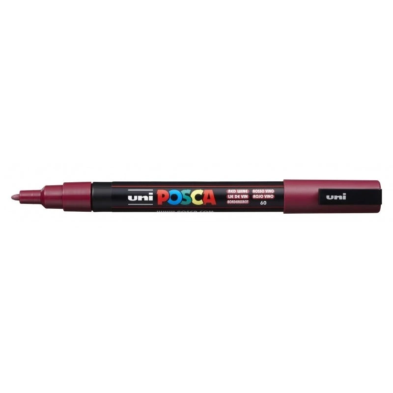 Posca PC-3M Marcador de Pintura - Ponta de Poliéster Cónica 0,9-1,3mm - Tinta Base de Água - Resistente à Luz - Não Permanente