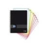 Oxford Europeanbook 8 Live & Go Cahier Spirale A5+ 160 Feuilles Quadrillage 5x5 - 8 Bandes de Couleur - Couverture en Plastique