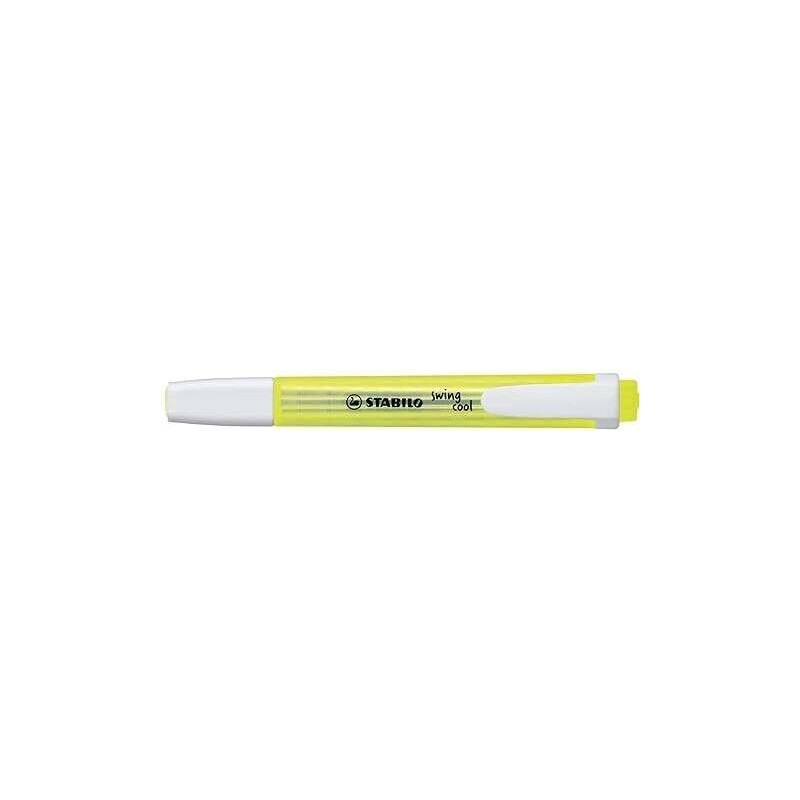 Stabilo Swing Cool Highlighter - Flat Body - Chisel Tip - Line Width between 1 and 4mm - Water-Based Ink - Anti-Dry-Out