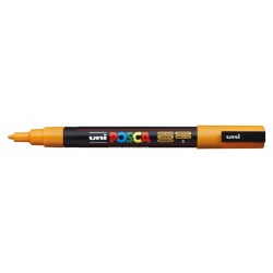 Posca PC-3M Paint Marker - 0.9-1.3mm Conical Polyester Tip - Water-Based Ink - Light Resistant - Non-Permanent - Medium Orange