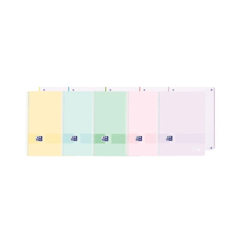 Oxford Live&Go Europeanbook 1 Plastic Cover A4+ 5x5 - 80 Sheets - Assorted Colours