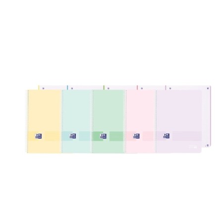 Oxford Live&Go Europeanbook 1 Capa de Plástico A4+ 5x5 - 80 Folhas - Cores Sortidas