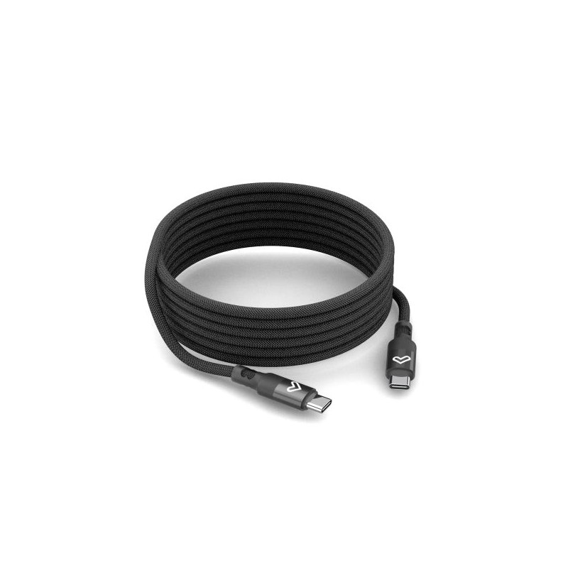 Energy Sistem Magnet Roll Cable USB-C 2.0 - Hasta 60W y 480Mbps - Compatible con PowerDelivery - Recubierto con PVC y Algodon