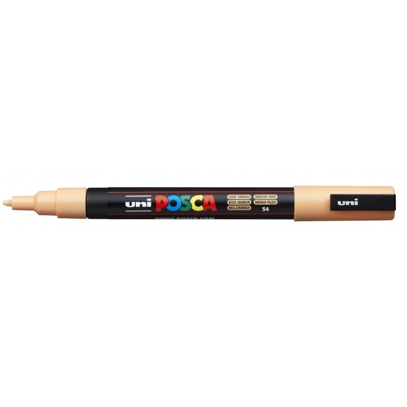 Posca PC-3M Paint Marker - Conical Polyester Tip 0.9-1.3mm - Water-Based Ink - Light Resistant - Light Orange