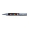 Posca PC-1M Marcador de Pintura - Ponta Cónica 0,7mm - Tinta à Base de Água - Resistente à Luz - Cor Cinzento