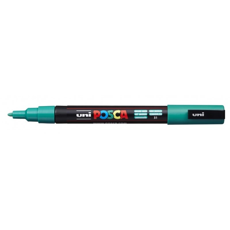 Posca PC-3M Marqueur Peinture - Pointe Conique en Polyester 0.9-1.3mm - Encre à Base d'Eau - Résistant à la Lumière - Couleur