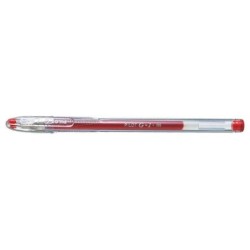 Pilot Esferográfica de Gel G1 - Recarregável - Ponta de Bola 0,5mm - Traço 0,3mm - Corpo Transparente - Cor Vermelha