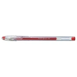 Pilot Esferográfica de Gel G1 - Recarregável - Ponta de Bola 0,5mm - Traço 0,3mm - Corpo Transparente - Cor Vermelha