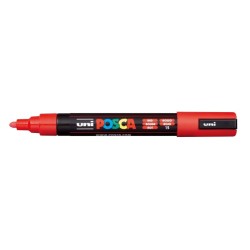 Posca PC-5M Paint Marker - Polyester Tip 1.8-2.5mm - Water-Based Ink - Light Resistant - Non-Permanent - Red