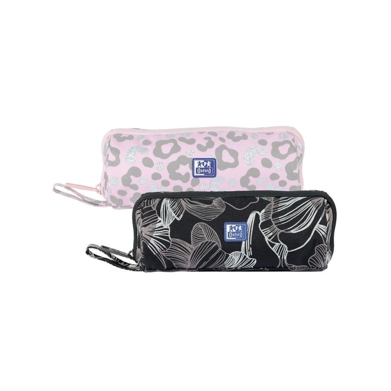 Oxford Dream Tech Estuche Portatodo Redondo - Apertura Total - 8 Compartimentos - Goma Kangoo Acoplable a Cuadernos y Carpetas