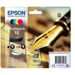 Epson T1626 Pack of 4 Original Ink Cartridges - C13T16264012