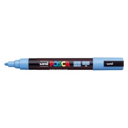 Posca PC-5M Paint Marker - Polyester Tip 1.8-2.5mm - Water-Based Ink - Light Resistant - Non-Permanent - Sky Blue
