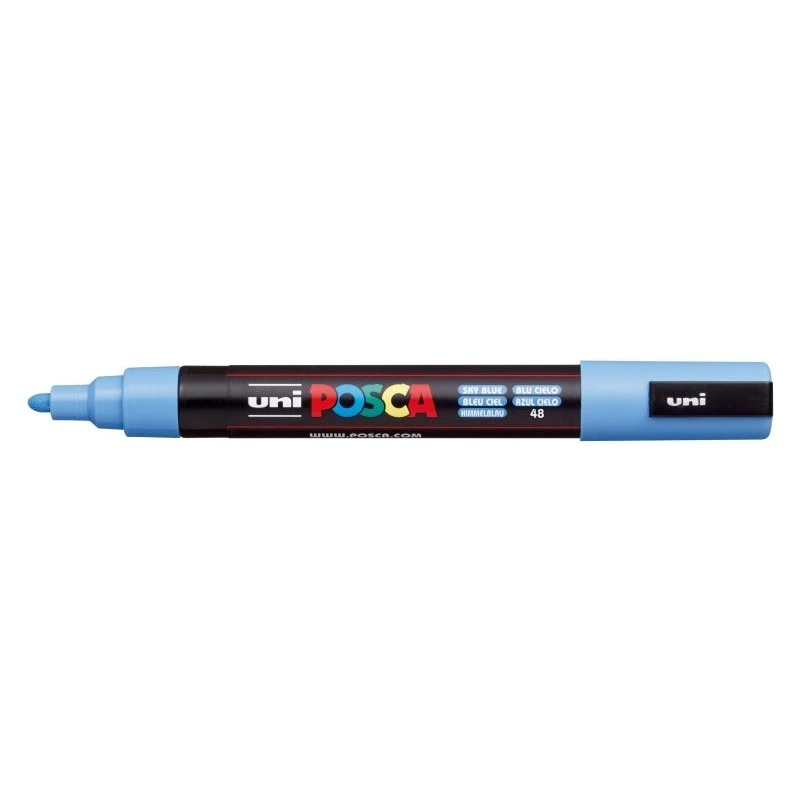 Posca PC-5M Marqueur Peinture - Pointe en Polyester 1.8-2.5mm - Encre à Base d'Eau - Résistant à la Lumière - Non Permanent