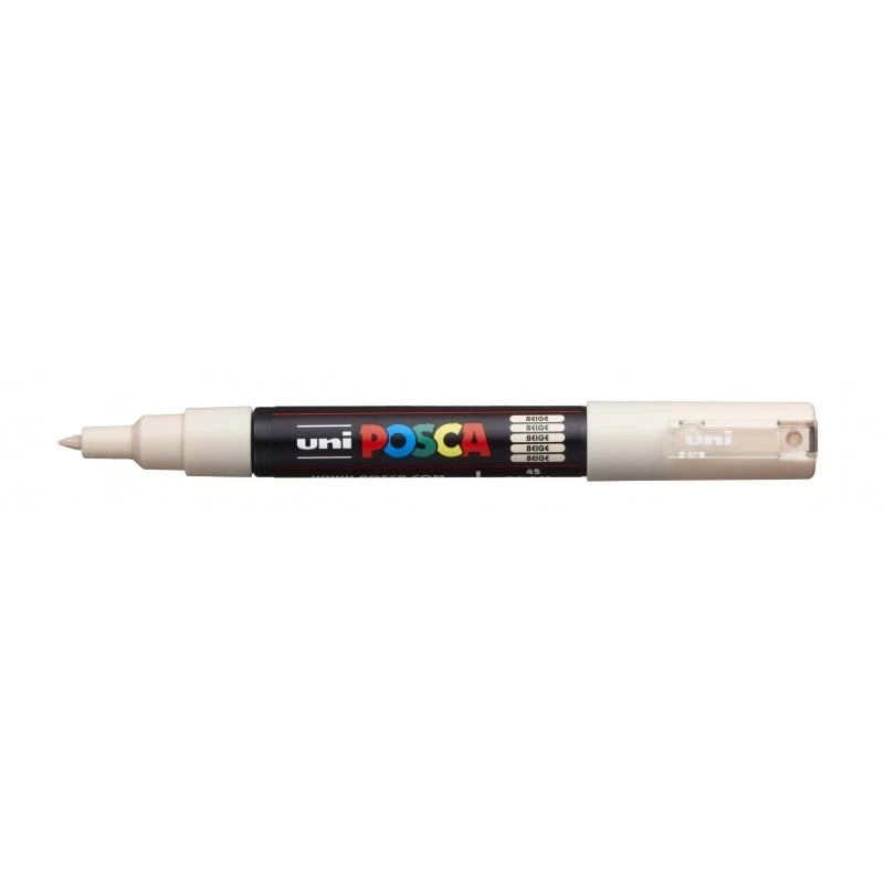 Posca PC-1M Marqueur Peinture - Pointe Polyester Conique 0.7mm - Encre à Base d'Eau - Résistant à la Lumière - Couleur Beige